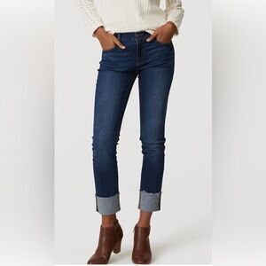 LOFT Size 30/10 Frayed Cuff Straight Leg 5 Pocket Jeans